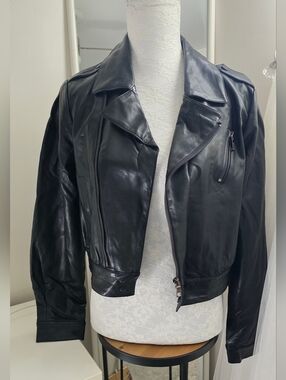 Like New Noize Buttery Soft Faux Leather Cropped Biker Jacket Medium